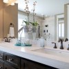 Undermount Sink Designs For Updated Bathroom: Appealing Bathroom With A Traditional Interior And Stylish Undermount Sinks