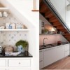 Astonishing Storage Ideas Under Stairs: Appealing Interior Home Design With Captivating Kitchen Design Placed Under Stairs