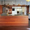 Extraordinary Modern Residence Interior Design In Texas: Awesome Kitchen Wooden Flooring With Extraordinary L Shaped Kitchen Island