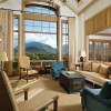 Admirable High Ceiling Ideas For Living Room: Awesome Living Room High Ceiling Design Ideas Outfitted With Lovely Sofa Armchairs And Incredible Chandelier