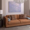 Mesmerizing Brown Sofa Designs Display Elegant Look: Comfortable Sofa Modern With Table Lamp And Side Table With Interesting Cushions