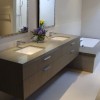 Undermount Sink Designs for Updated Bathroom: Contemporary Bathroom Undermount Sink With Purple Flower