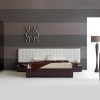 Attractive Storage Ideas for Modern Bedrooms: Dark Brown Furniture Complement The Decorating A Bedroom As A Wardrobe Bedside Table And Chest Of Drawers With Bed Frame