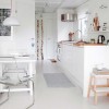 Having Fun Cooking in Bewitching Scandinavian Kitchen Designs: Design Ideas For Kitchens With Simple Interior With Unique Style Modern Dining Chairs With Interesting Pendant Lamp