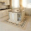 Appealing Floor Designs To Adorn Chic Home Interiors: Marble Floor Designs For Luxury Kitchen With Awesome Kitchen Island