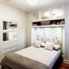 Attractive Storage Ideas for Modern Bedrooms: Terrific Interior Design Ideas For A Bedroom Equipped Storage Headboard And Wondrous Pendant Light And White Paint Walls