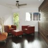 Magnetizing Contemporary Residence Design in Texas: White Wall Combinated Wooden Wall And Floor In Small Living Room