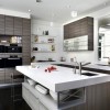 12 Fascinating Kitchen Trends with Fashionable Ideas for 2014: 2014 Kitchen Design Ideas Accompanied With Remarkable Kitchen Island With Storage And Entrancing White Wall Shelves Plus Wall Oven Microwave Combo