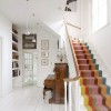 Awesome Rainbow Stairs Lead Your Colorful Way: Colorful Or Rainbow Theme For Staircase Runner Adorning Tremendous Home Interior