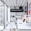 Dazzling White Office Designs Talks About Clear Interior: Decorate A Home Office With Exceptional Office Chairs And Wall Shelves As Well As Admirable White Office Desk