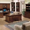 Bewitching Classic Furniture For Luxurious Interior: Exceptional Home Office Furniture Adorned With File Cabinets And Bookshelves With Remarkable Office Table