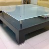 Appealing Coffee Glass Table with Contemporary Design: Frosted Glass Coffee Table For Small Living Room Decorating Ideas