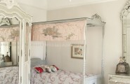 Bewitching Classic Furniture for Luxurious Interior : Girls Bedroom Furniture Equipped With Canopy Beds Beside Wardrobe Plus Mirrored Dresser