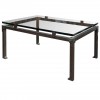 Appealing Coffee Glass Table With Contemporary Design: Iron And Glass Coffee Table For Interior Design Living Room Ideas