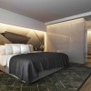 Stunning London Apartments with Elegant Interiors: Magnificent Apartment Bedroom Design With Wooden Flooring And Exquisite Table Lamps With Gorgeous Shag Rugs