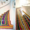 Awesome Rainbow Stairs Lead Your Colorful Way: Marvellous Home Interior Equipped With Incredible Staircase Decorating Ideas With Colorful Themes
