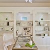 Dazzling White Office Designs Talks about clear Interior: Marvellous Home Office Decoration Ideas Harmonized With Amazing Chandelier And Captivating Chair As Well As Attractive Table