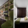 Brilliant Carola Vannini’s Ideas to Renovate Marco Polo Apartment in Rome: Master Bedroom Decorating Ideas And Two Green Egg Chairs And Bookshelves