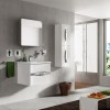 20 Marvelous Contemporary Bathroom Designs: Modern Bathroom Furniture Enlivened With White Table And Modern Bathroom Cabinets Plus Minimalist Modern Washbasin