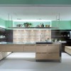 Fabulous Modern Kitchen Designs Bringing Stylish Cooking Place: Modern Kitchen Decorating Ideas Completed With Ceiling Mounted Shelf And Exquisite Kitchen Island