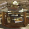 Appealing Coffee Glass Table with Contemporary Design: Round Glass Top Coffee Table For Living Room Decorating Ideas