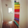 Awesome Rainbow Stairs Lead Your Colorful Way: Small Home Interior Design Completed With Spectacular Colorful And Rainbow Styles