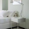 Stylish Nightstands Influenced by Nordic Furniture Designs: Stunning Nightstand Design Plus Lovely Flooring For White Bedroom Design