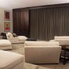 Creating Private Movie Theater with Fabulous Media Room Designs: Theater Room Ideas For Home With Classic Style Equipped With Cozy Chaise Lounges And End Table