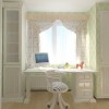 Teen Style for Home Interior Design: White Computer Desk And Alluring Chair Adorns Beautiful Home Office Design