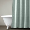 Attractive Modern Shower Curtains For Lovely Powder Room: Astonishing Bathroom Interior Design With Adding Belgian Linen Shower Curtain