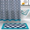 Attractive Modern Shower Curtains for Lovely Powder Room: Attractive Bathroom Ideas For Small Bathrooms Enlivened With Scale Pattern Shower Curtain