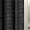 Attractive Modern Shower Curtains for Lovely Powder Room: Bathroom Designs Images With Black Waffle Stripe Shower Curtain