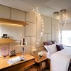 Elegant Bedroom Decors Soothing Modern Interior Details: Decorative Lights For Bedroom Added With Appealing Workspace Design