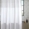 Attractive Modern Shower Curtains for Lovely Powder Room: Exciting Interior Design For Bathrooms With White Cotton Shower Curtain